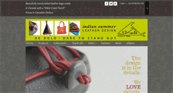 Desktop Screenshot of indiansummerleather.com