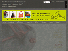 Tablet Screenshot of indiansummerleather.com